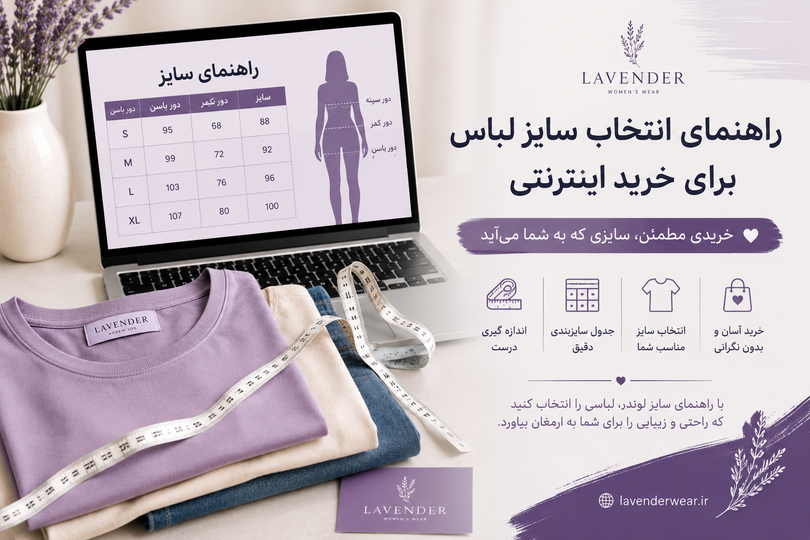 راهنمای انتخاب سایز لباس زنانه در خرید آنلاین