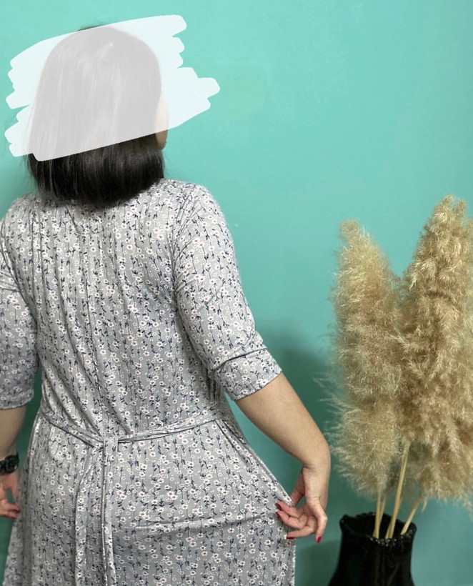 پیراهن طرحدار آستین سه ربع کد ۱۰۹
