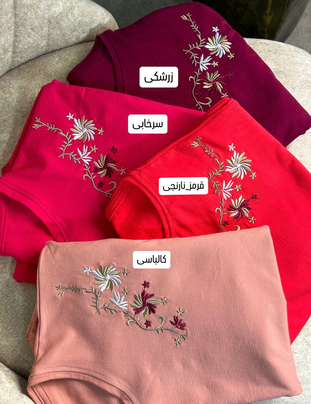 تیشرت سرشانه گلدوزی کد ۱۵۸