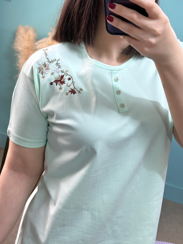 تیشرت سرشانه گلدوزی کد ۱۵۸