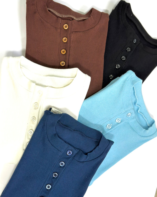 بلوز آستین بلند کبریتی جلو دکمه کد ۲۸۸